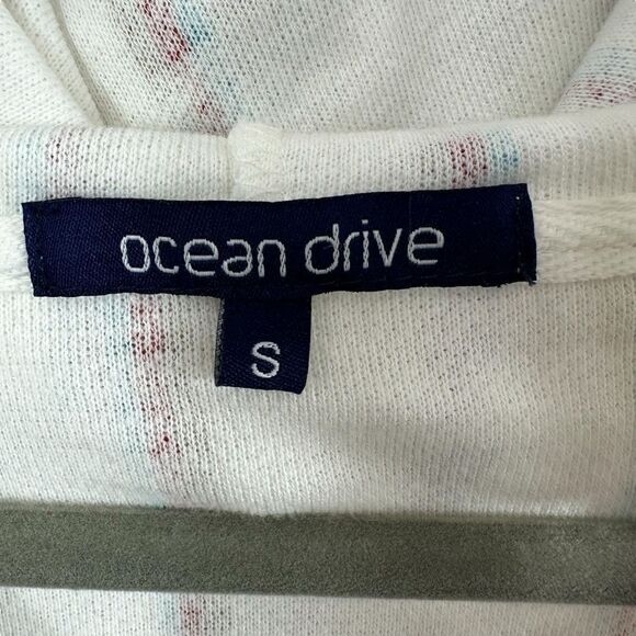 Ocean Drive Striped Terry Cloth Beach Hoodie Poncho, Small - Picture 6 of 9